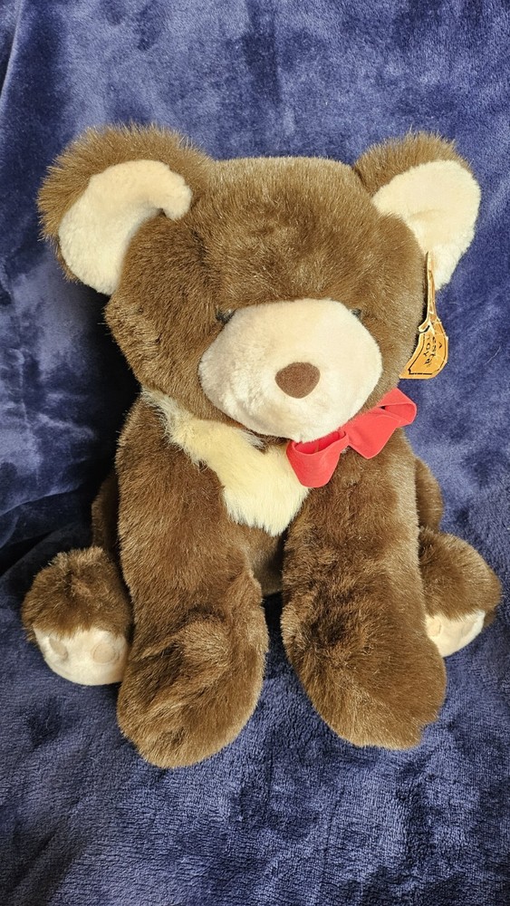 Honey Bear With Red Bow 13"