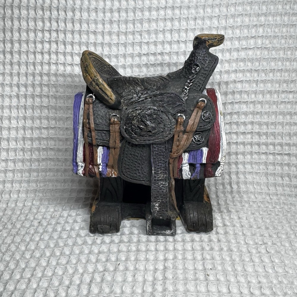 Southwestern Reflections Western Saddle Figurine Rustic Decor