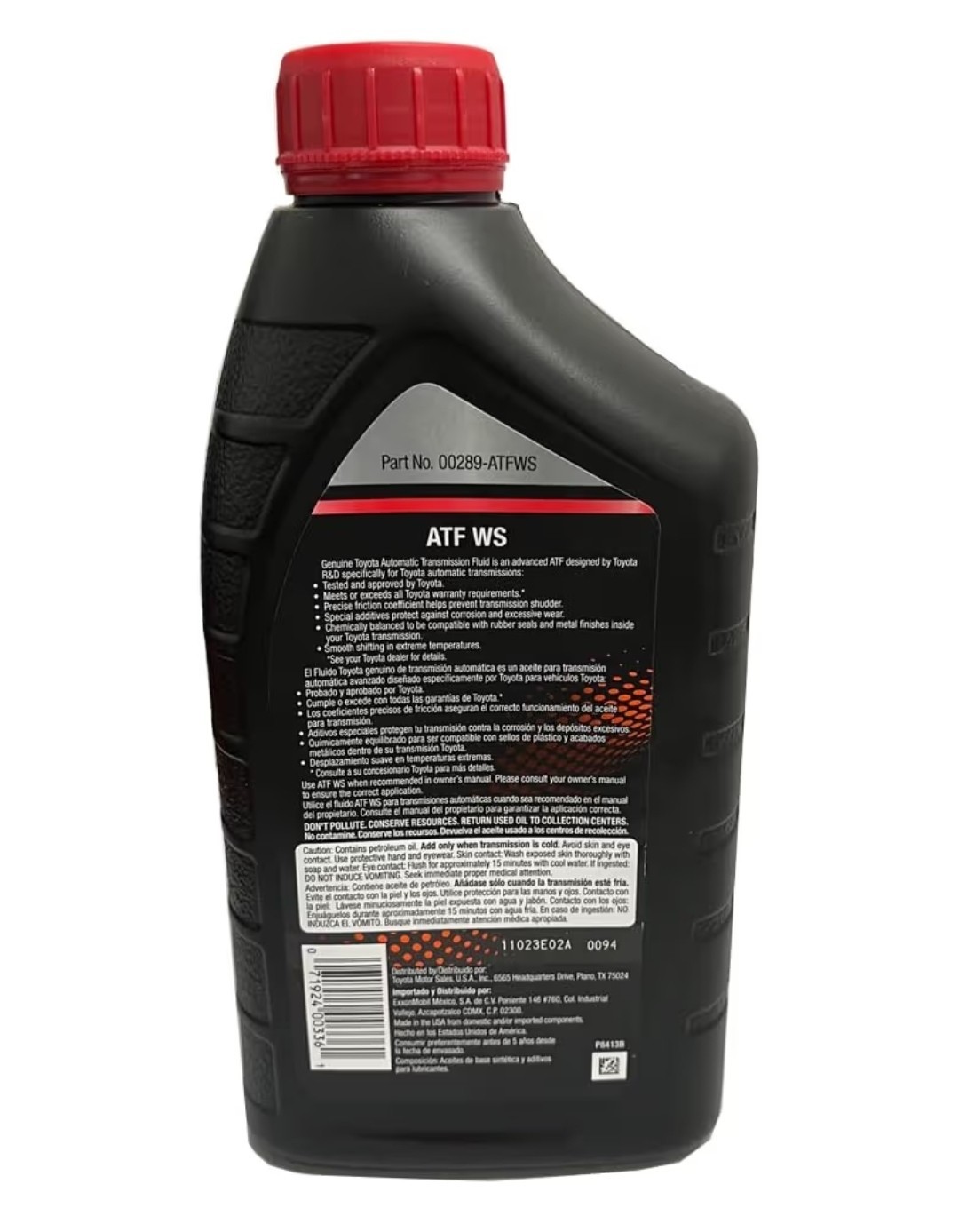 GENUINE TOYOTA ATF WS Automatic Transmission Fluid Quart 00289-ATFWS Lexus Scion