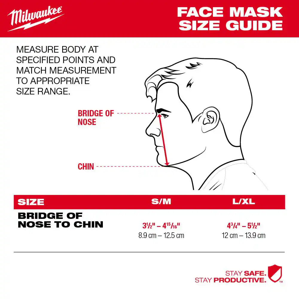 Large/X-Large Black 3-Layer Reusable Performance Face Mask