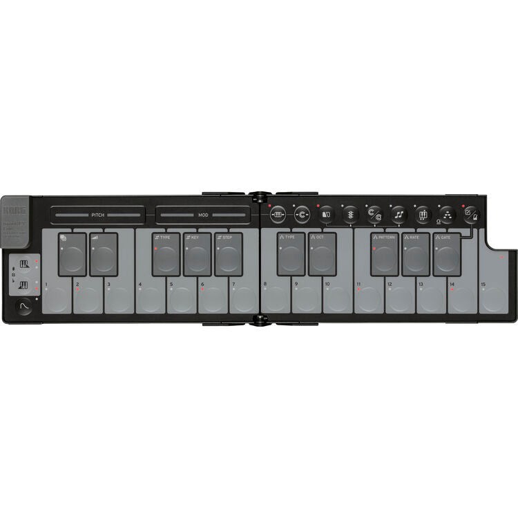 Korg nanoKEY Fold Slimline Foldable MIDI Keyboard Controller (Black)
