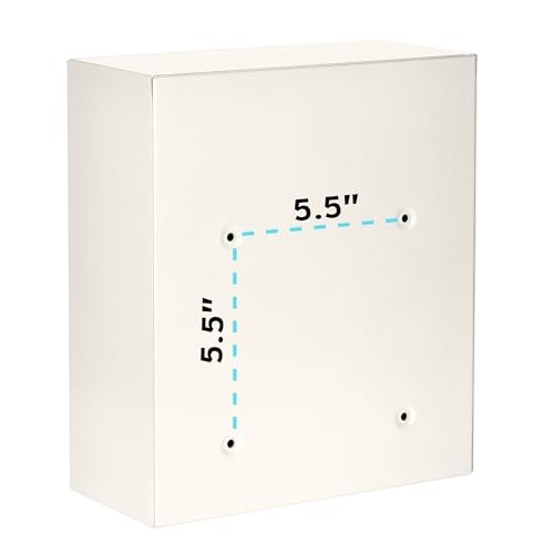 Wall Mount Mailbox - Mailbox with Lock and Keys- Durable Wall Medium White