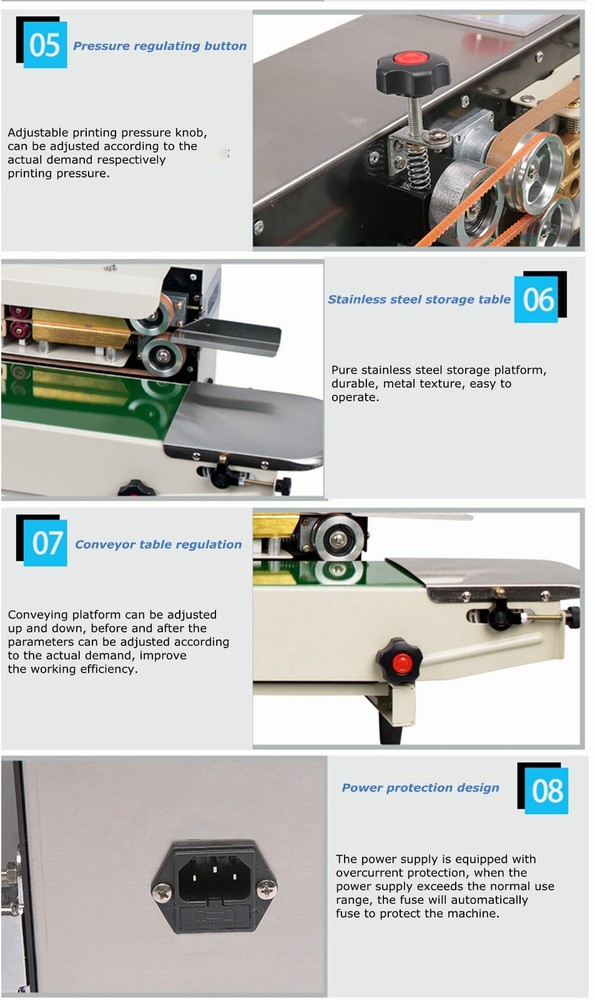 110V Vertical Type Digital Display Continuou Sealer Constant Temperature Control