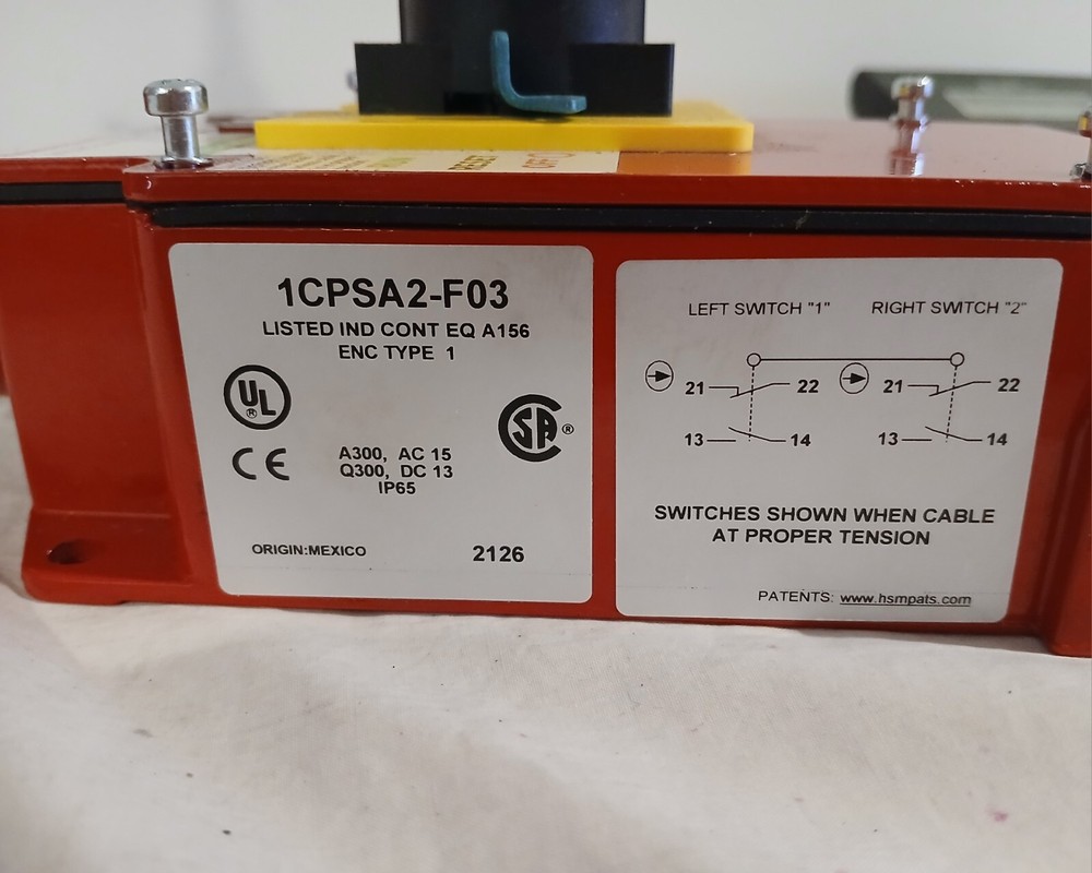 Honeywell Micro Switch - Cable Pull Safety Switch. 1CPSA2. NEW.
