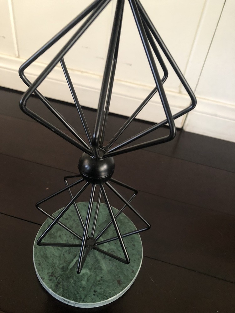 Mid-Century Designed Black/Silver World Globe [Unique]