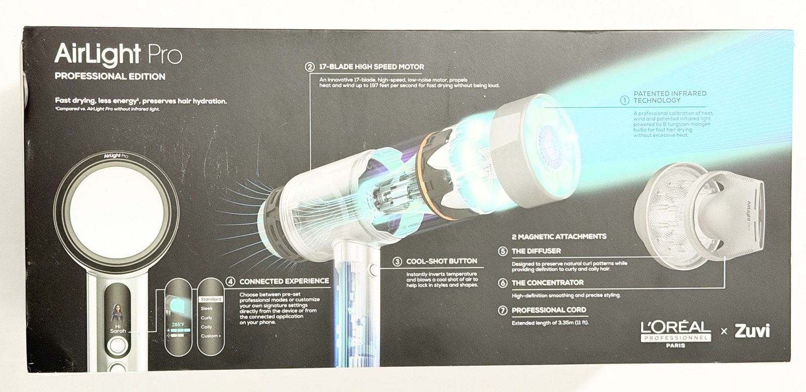 L'Oreal x Zuvi AirLight Pro Professional Infrared Hair Dryer #HS200