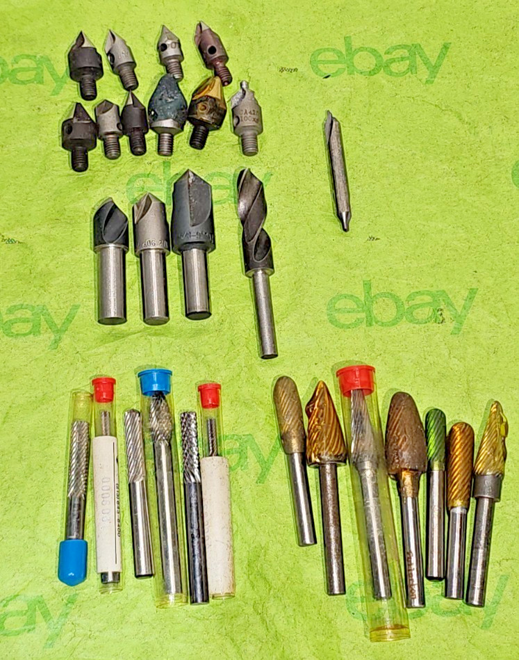 Lot Machinist Tools Drill Bits Countersink, Counterborers,  Cutters, 29 pc