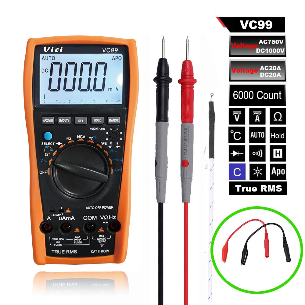 Vici VC99 3 6/7 Auto range digital multimeter voltmeter ammeter METER Backlight