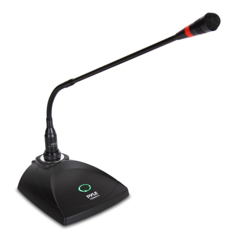 Pyle Conference Gooseneck Adjustable Desk Microphone-Table Mounted Condenser