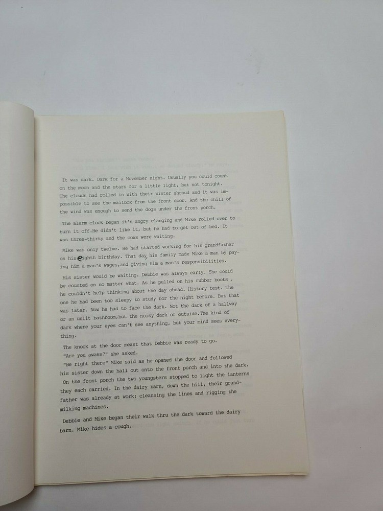 THE CATAMOUNT / David Cloud 1980's Unproduced STORY SCRIPT