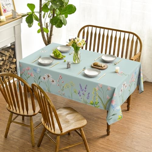 Spring Tablecloth 52×70 Inch Rectangular, 52" x 70" (Rectangular) Green