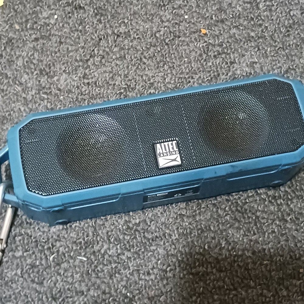Altec Lansing Blue Bluetooth Boombox Portable Speaker
