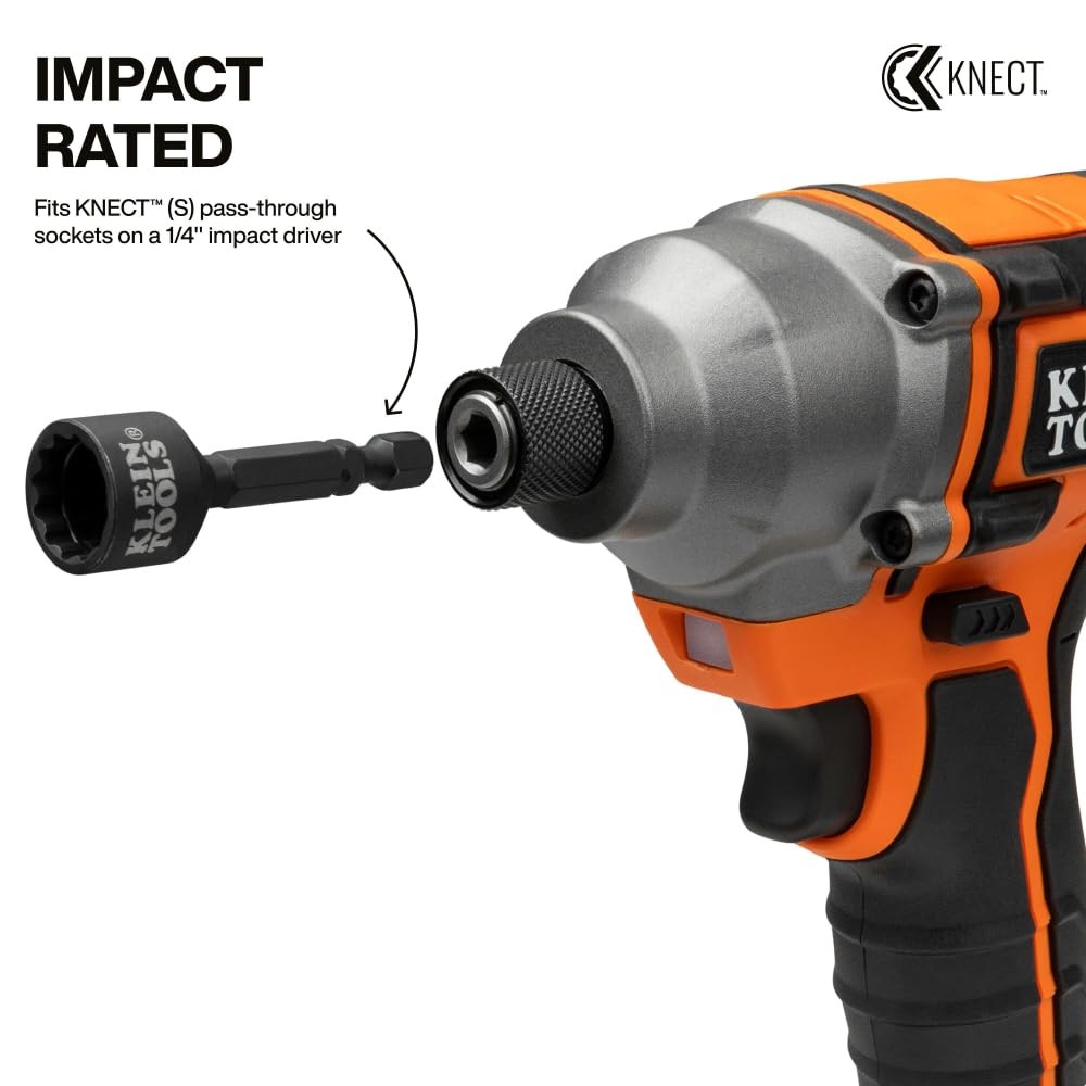 Klein Tools 65KADPS KNECT (S) Impact Socket Adapter Set, 4 1/4-Inch