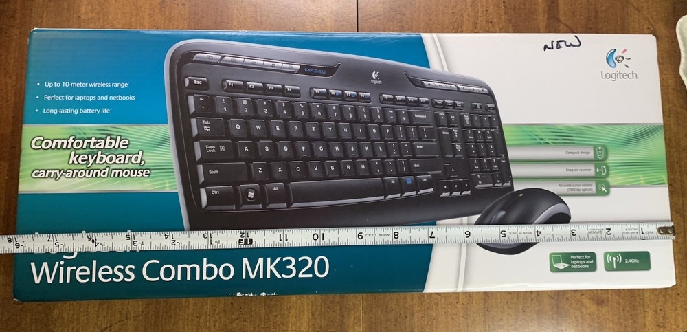 Logitech MK320 Wireless Combo Keyboard & Mouse 24GHz Encrypted Wireless Connect
