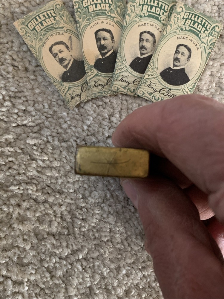 Vintage Gillette Brass Razor Blade Holder
