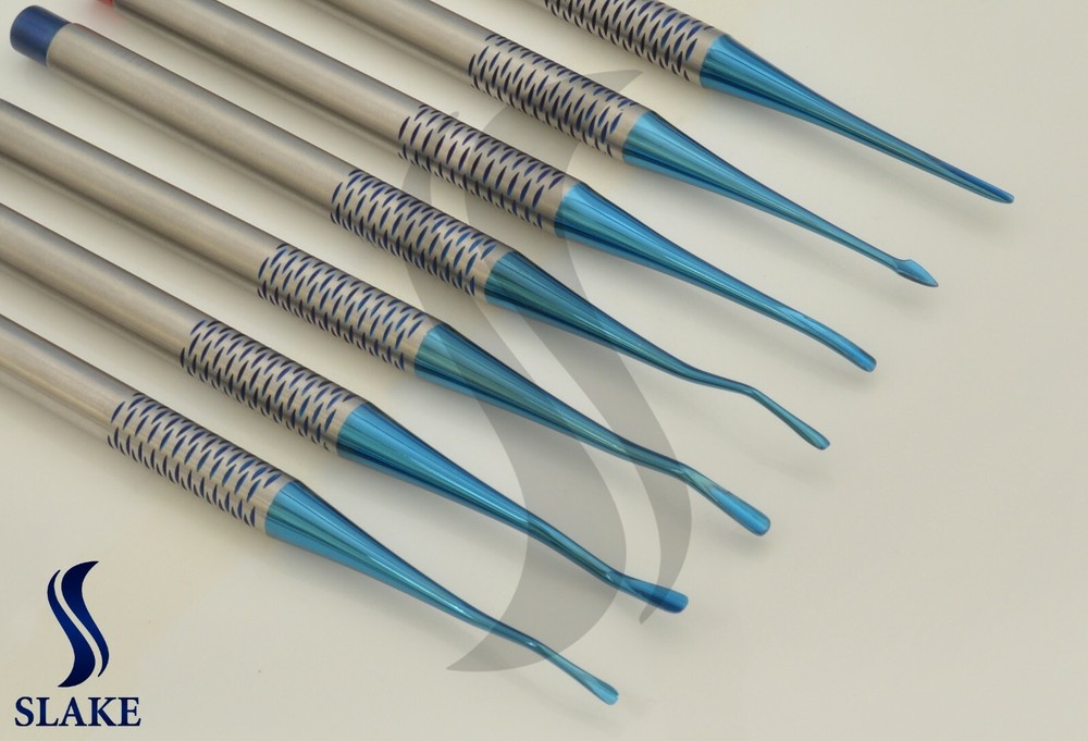 Dental PDL Luxating Root Elevators Set of 7 Precise Periotomes Tips Titanium Lab