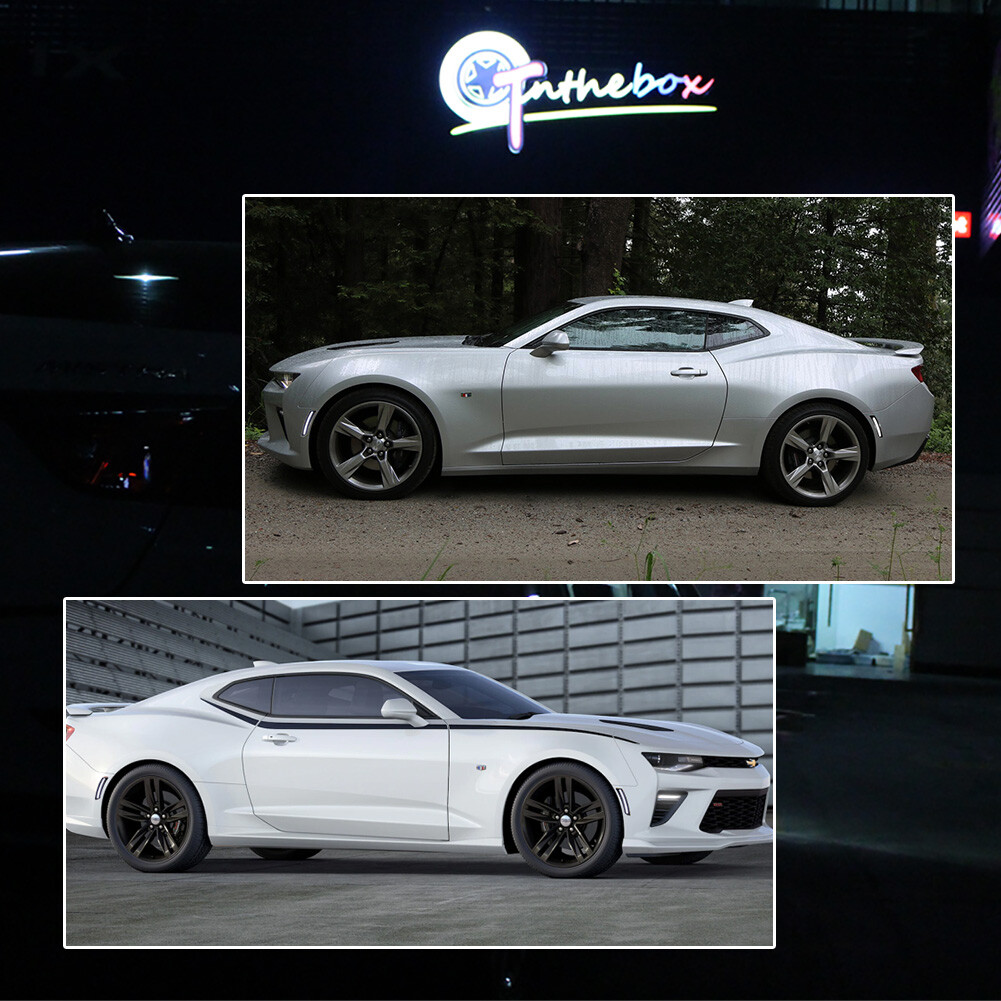 4X Smoke Full White LED Side Marker Light Fender Lamp For 2016-2023 Chevy Camaro