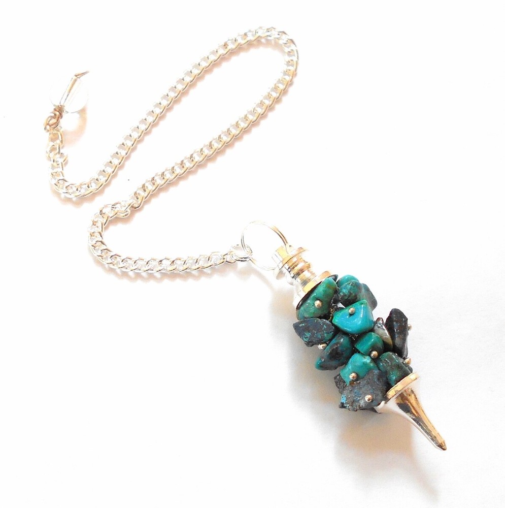 Chrysocolla Chip Pendulum for Divination and Dowsing