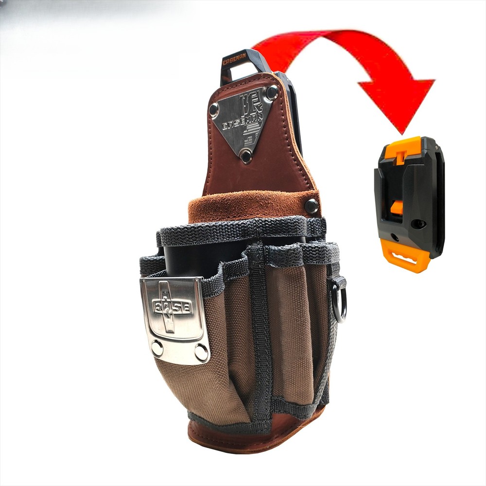 Compact Tool Pouch with Leather Pocket Pad