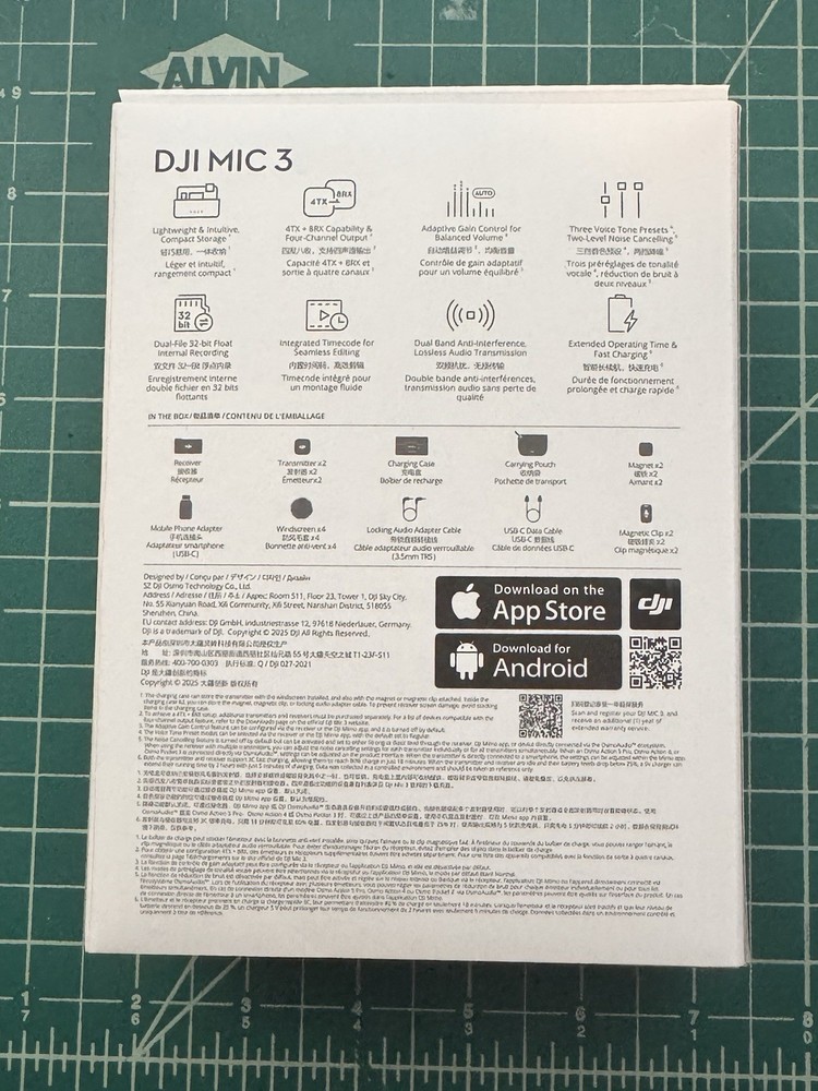 DJI Mic 3 BOX And Instructions ONLY