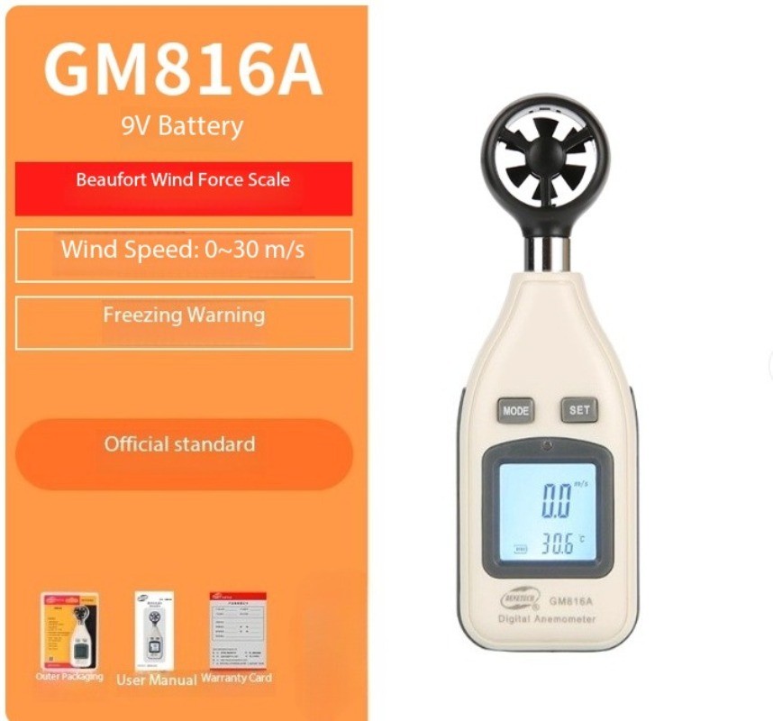 Digital Anemometer Handheld Wind Speed and Temperature Meter Wind Speed Tester