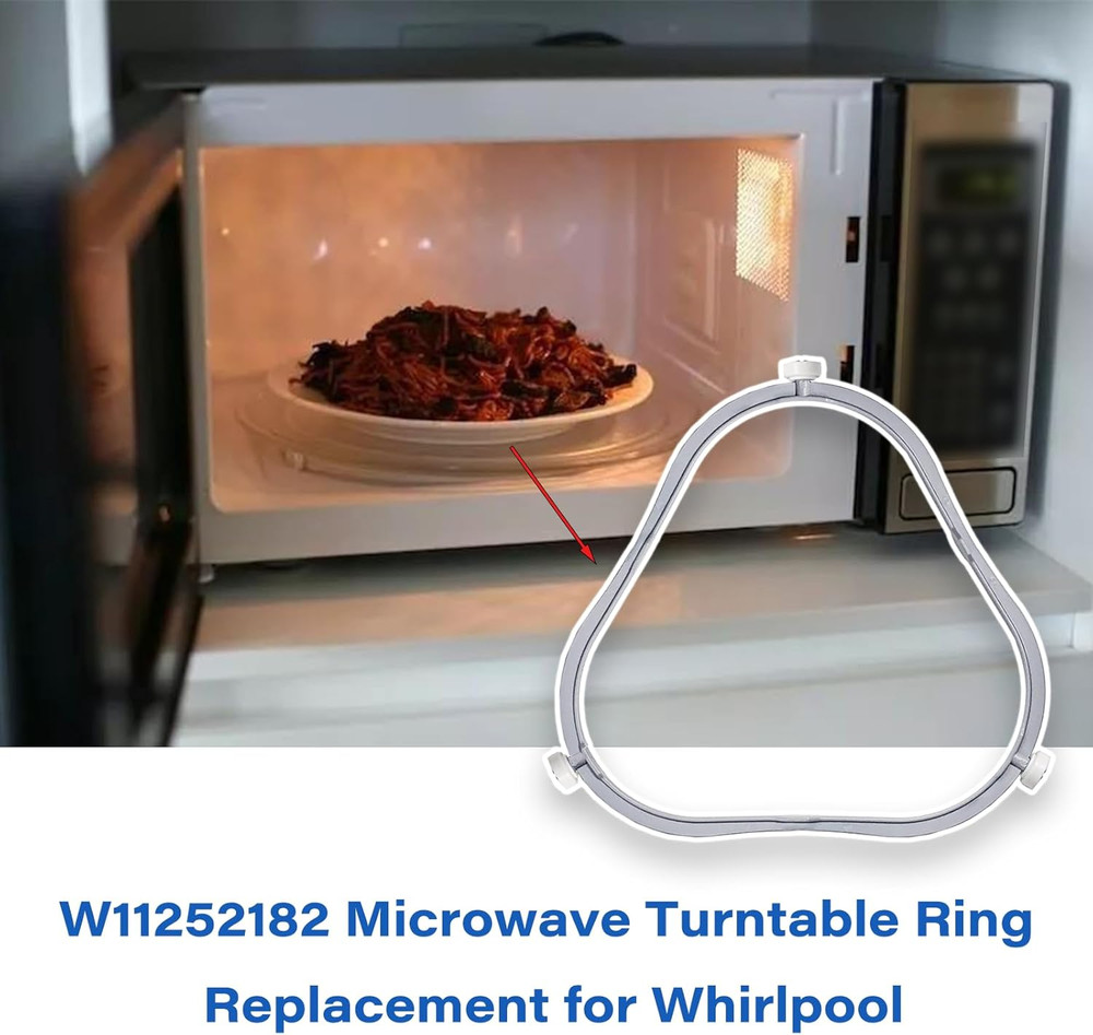 7.48 in W11252182 Microwave Turntable Ring Replacement for Whirlpool with Roller