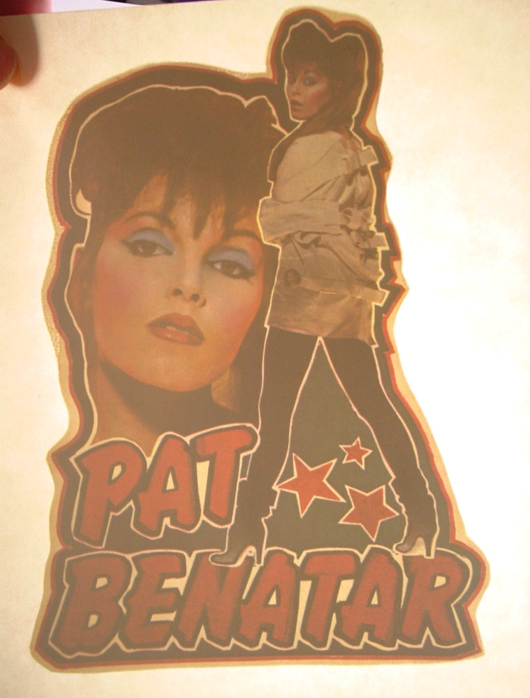 PAT BENATAR VINTAGE 1980's ROCK & ROLL IRON ON TRANSFER -NICE, B-9