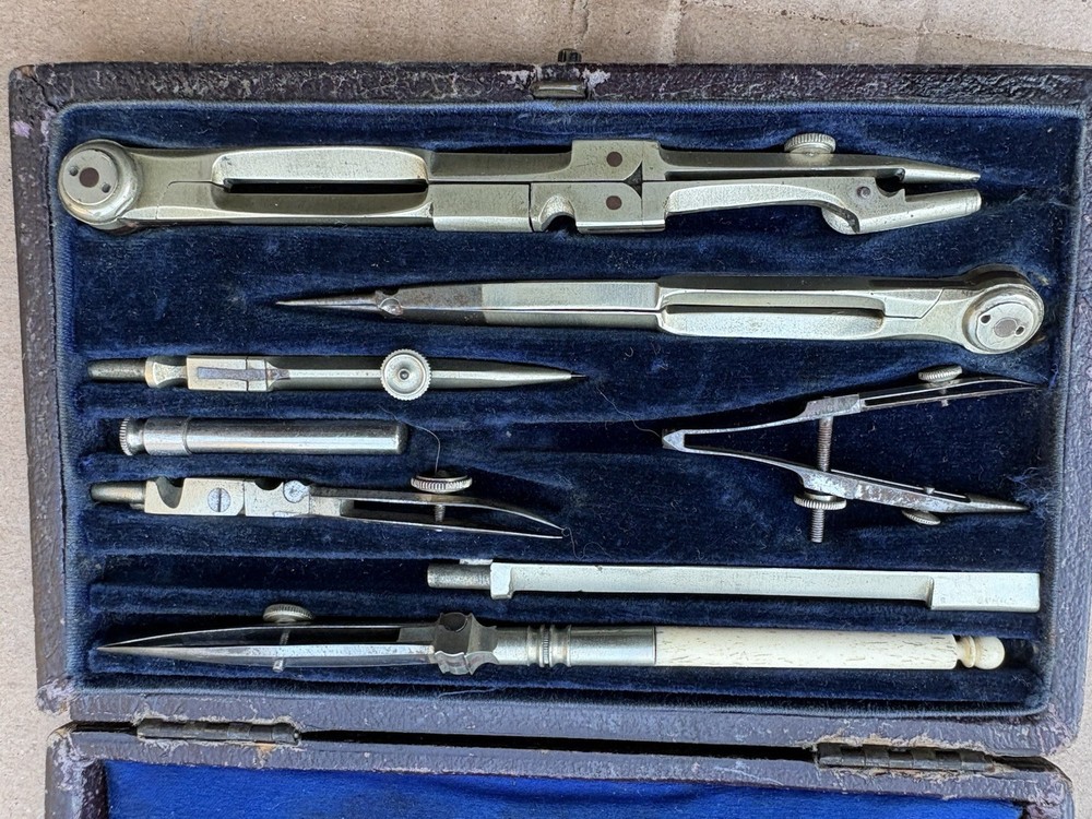 vintage technical drawing instruments