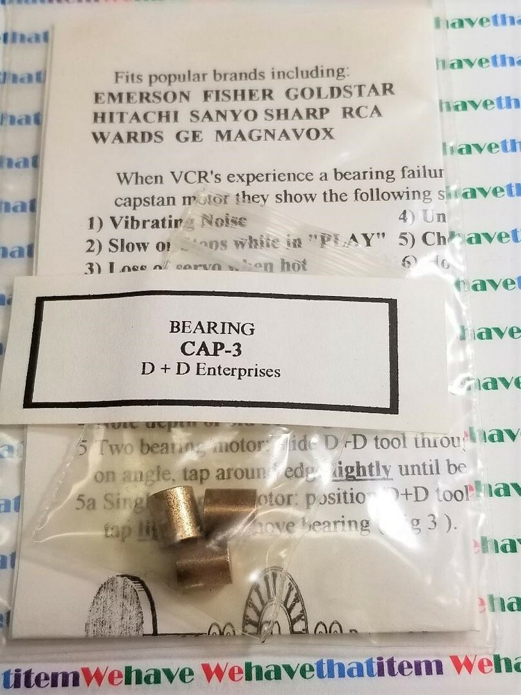 CAPSTAN MOTOR BEARINGS / 6 BEARINGS / 2 SETS  (qzty)