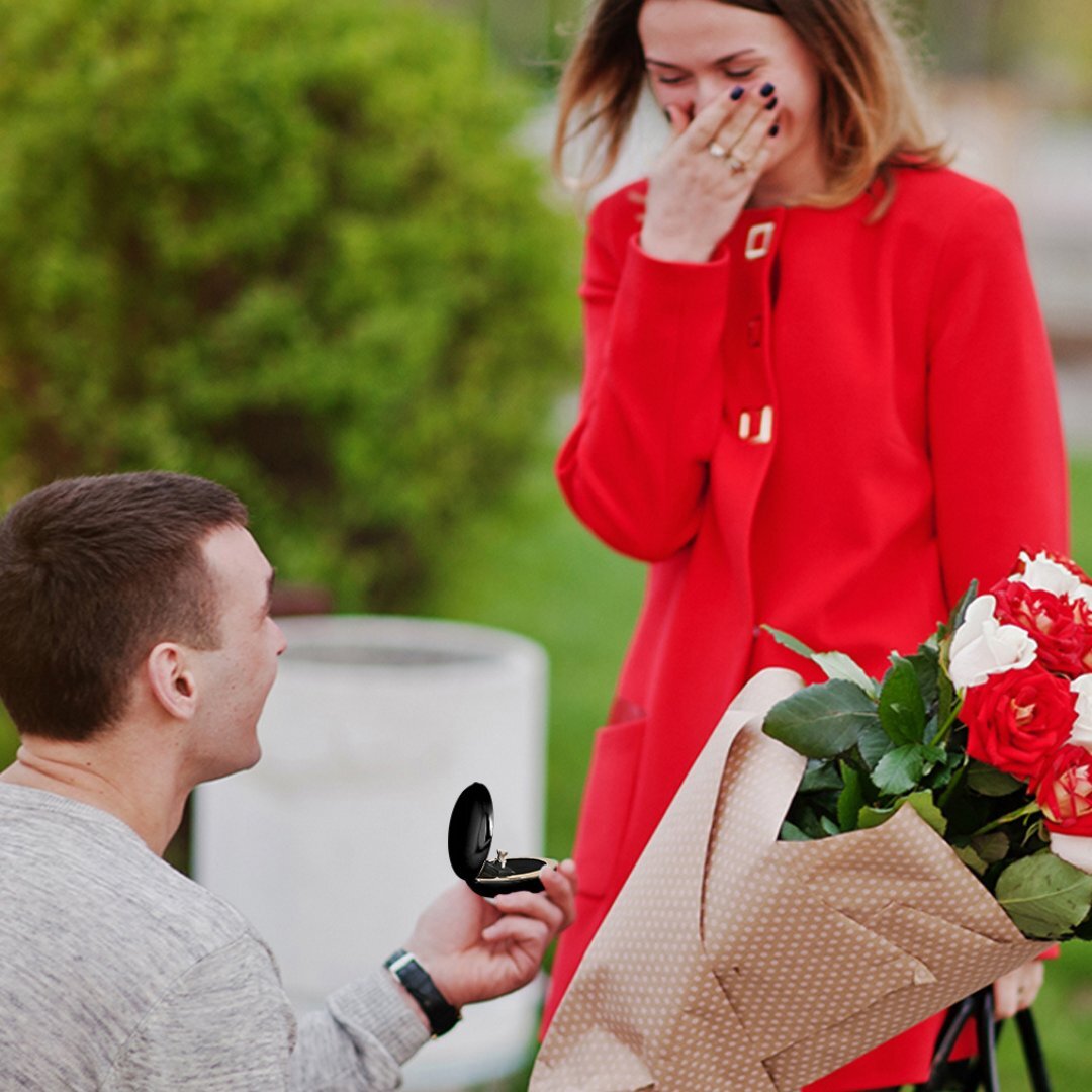 Novel Box Slim LED Lighted Wedding Engagement Jewelry Ring Presentation Box