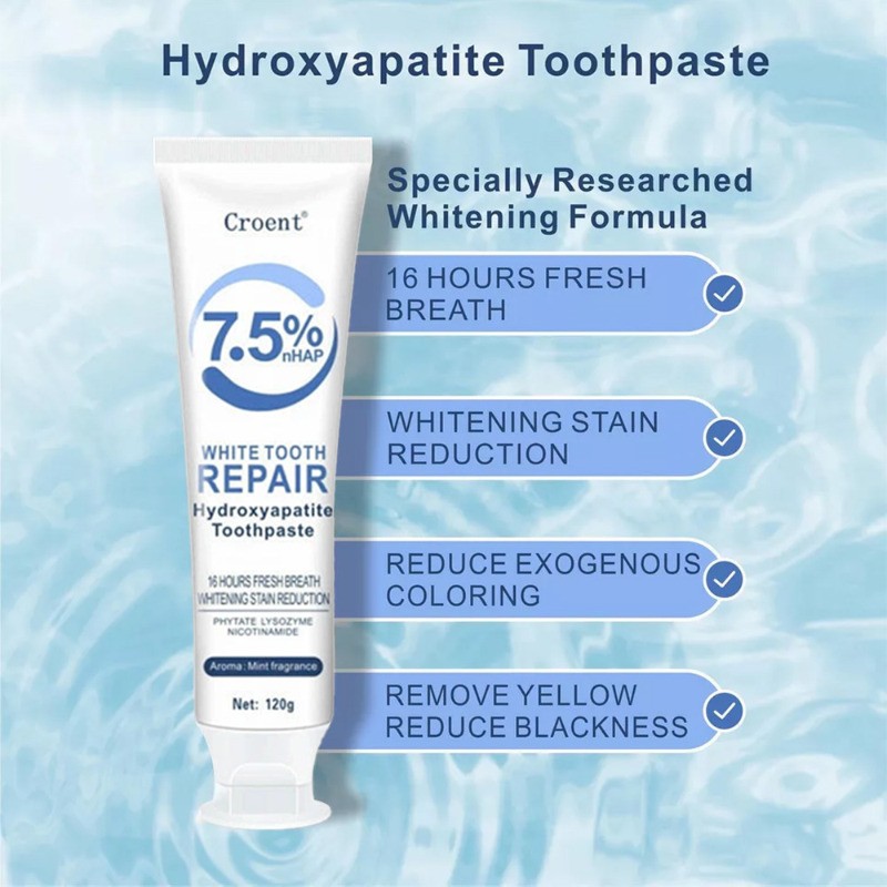7.5% Hydroxyapatite Toothpaste Remove Yellow Tooth Stains For Sensitive Teeth