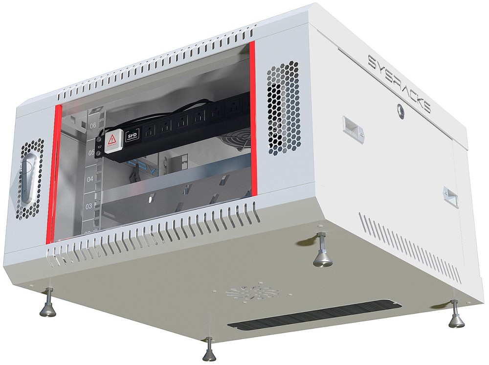 6U Sysracks Wall Mount IT Data Network Server Rack Cabinet Enclosure 24" Depth