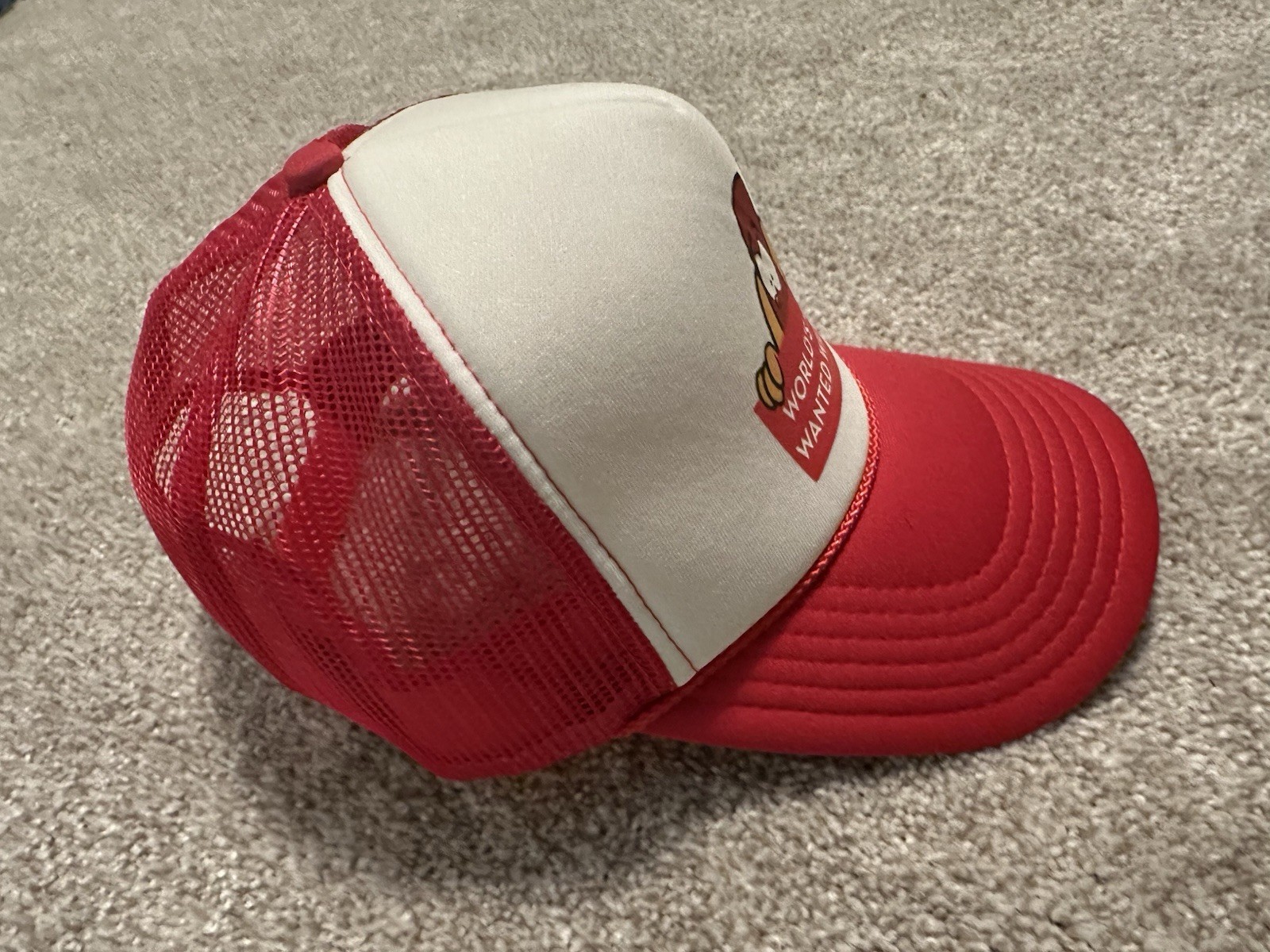 Wienerschnitzel "WORLD'S MOST WANTED WEINER" Baseball Cap HAT Red HOT DOG