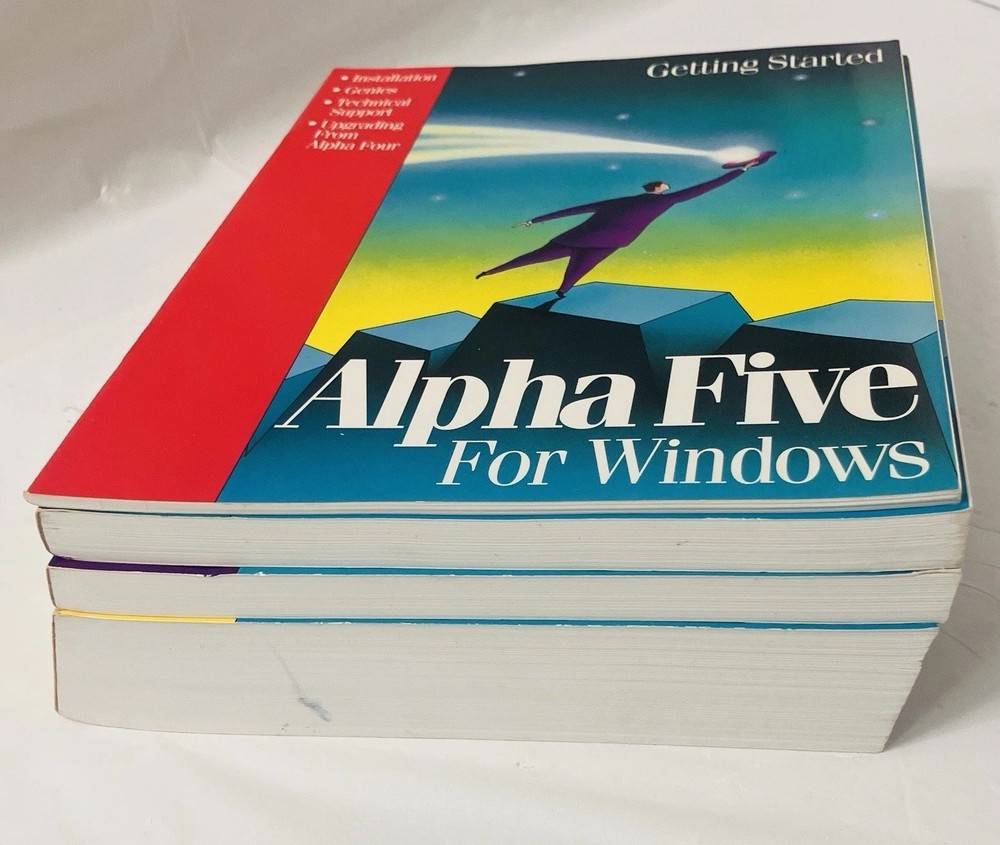 Alpha Five For Windows Manuals Set (4) User Guide Tutorial Xbasic Reference 1994