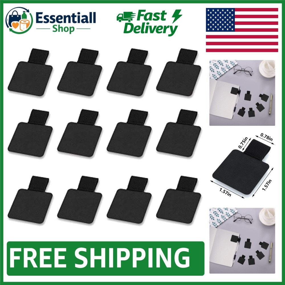 Versatile 12-Piece Adjustable Pen Loop Holders for Stylish Notebooks & Planners