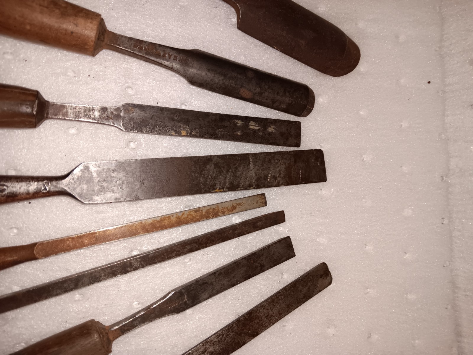 Lot of 12 Vintage Chisels Greaves ,Simmons ,Buck, J H Swift
