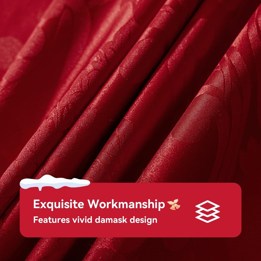 Romanstile Christmas Jacquard Rectangle 60" x 104" (Rectangular), Red