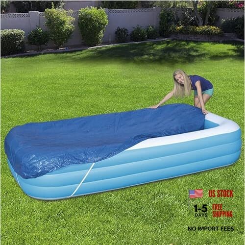 Rectangular Pool Cover - Inflatable Pool Cover - Above Ground Pool Cover120
