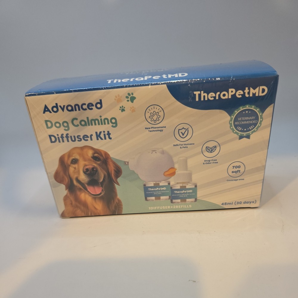 TheraPet MD Advanced Dog Calming Diffuser Kit (1 Diffuser + 2 Refills) New
