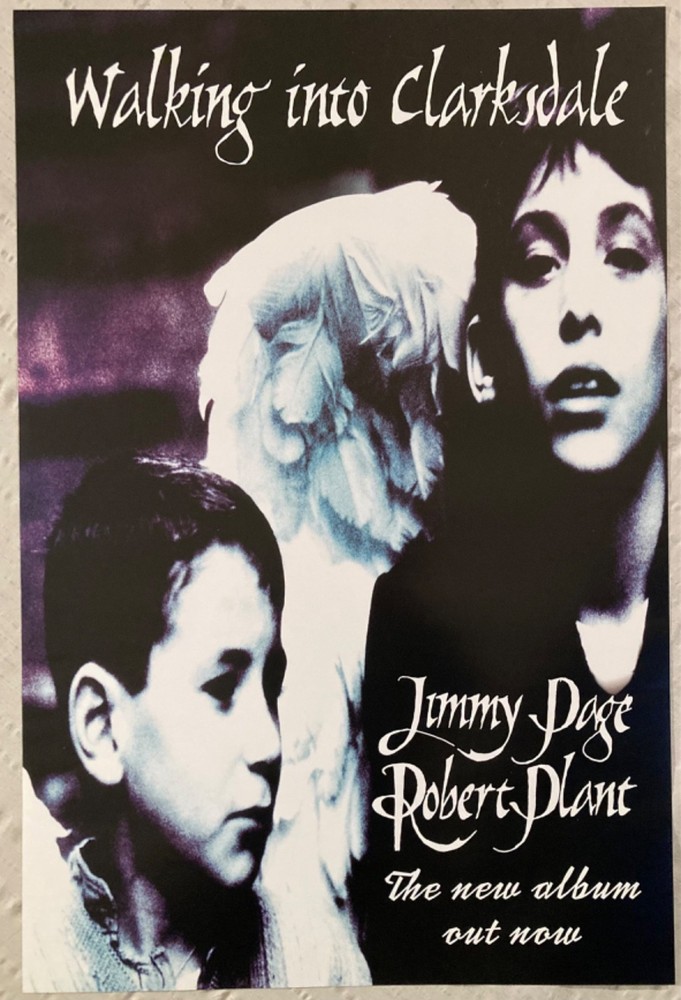 Jimmy Page Robert Plant Promo Poster 1998 Walking Into Clarksdale Led Zeppelin Z
