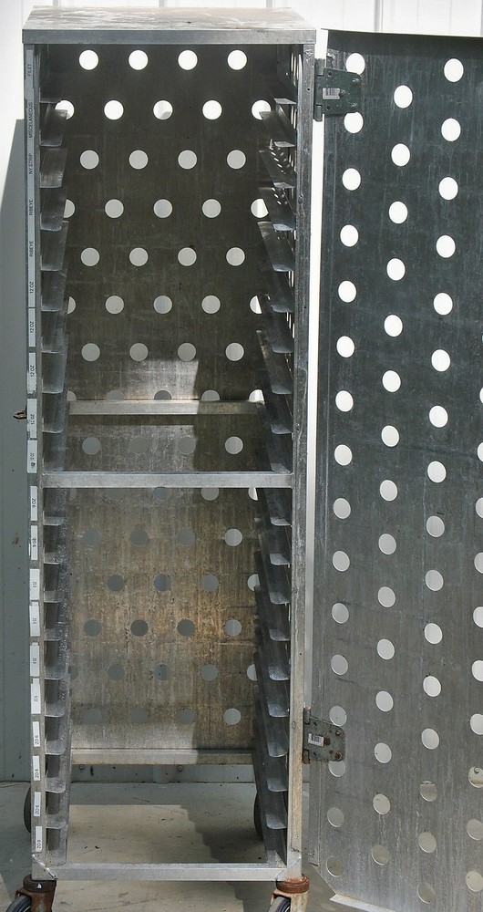 ALUMINUM CUSTOM SECURED SHEET PAN HOLDER CABINET