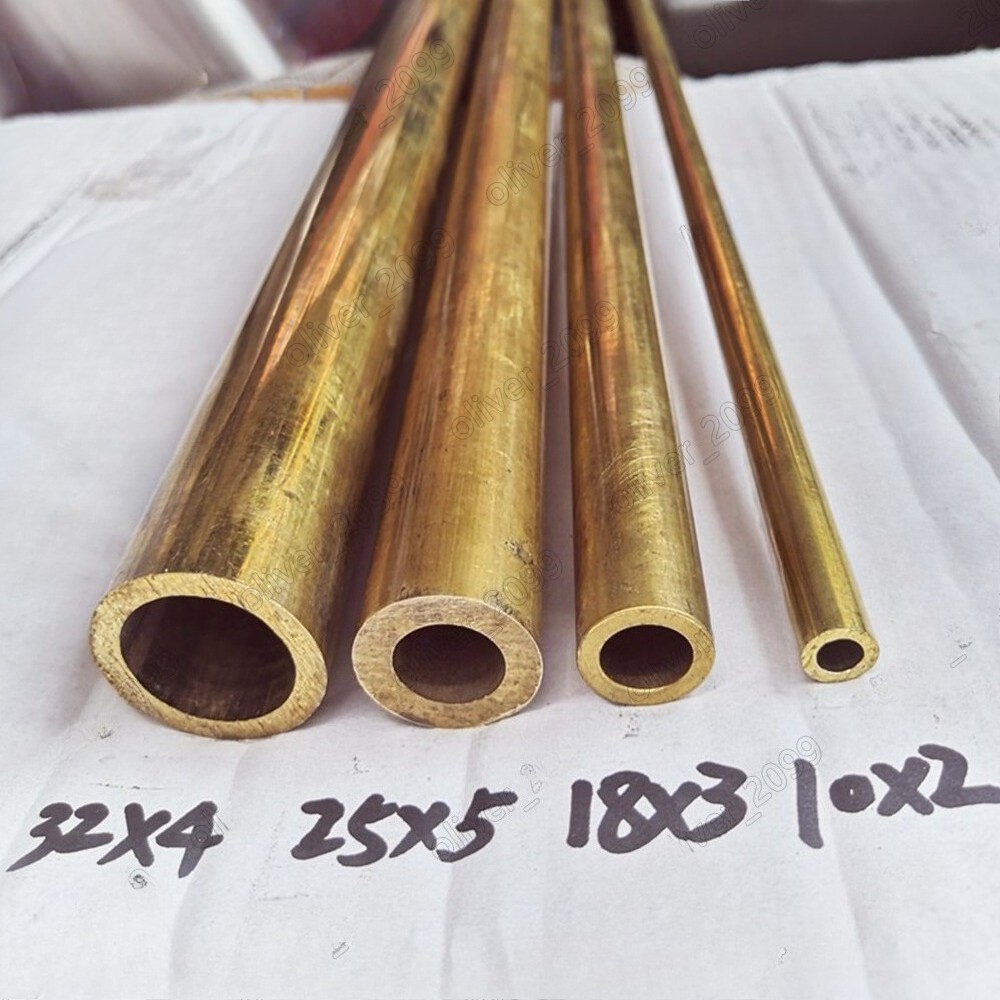 Brass Tube Brass Pipe Length 250mm Select Size OD x ID x length