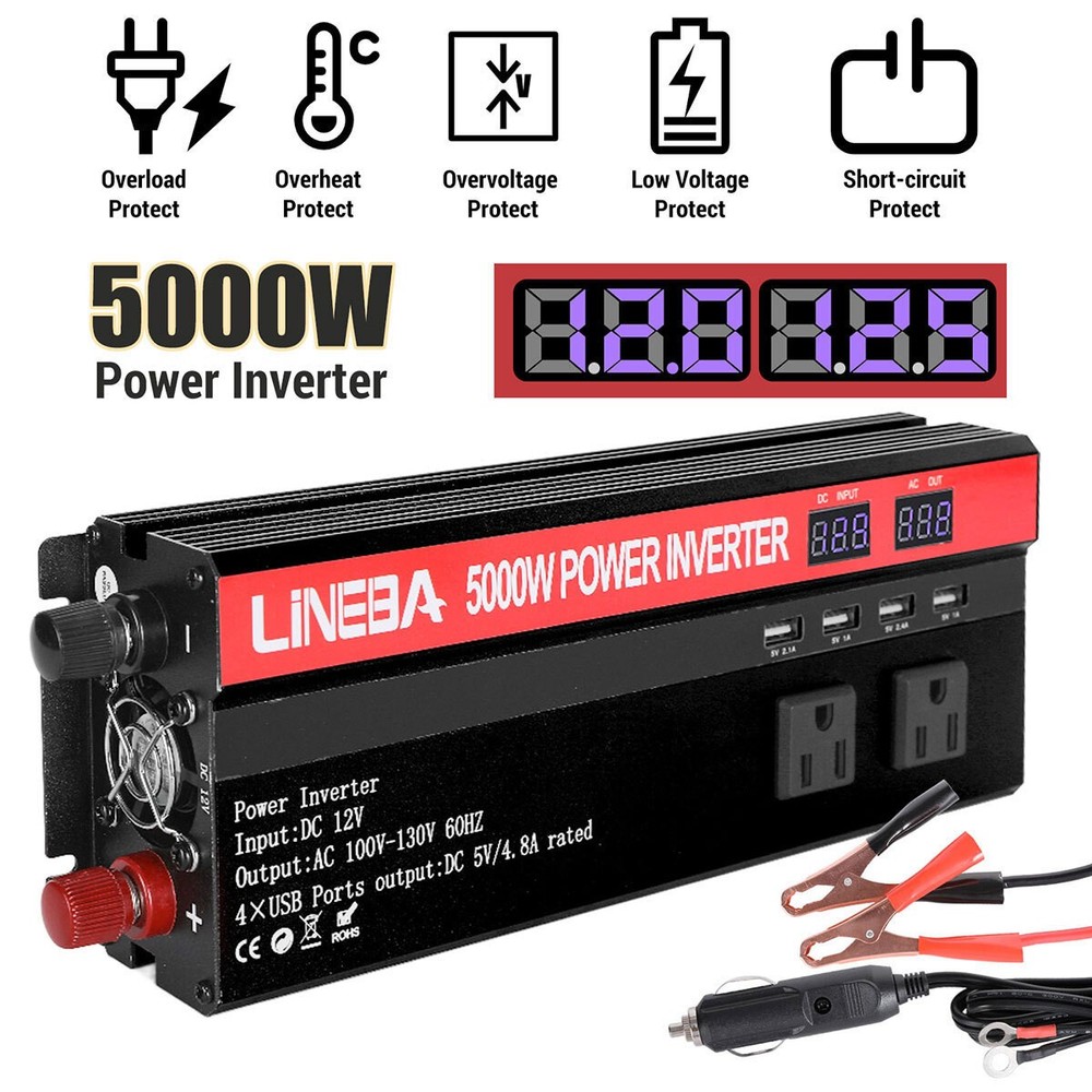 5000W Complete Solar Panel Kit with Controller & Inverter Home 110V Grid System