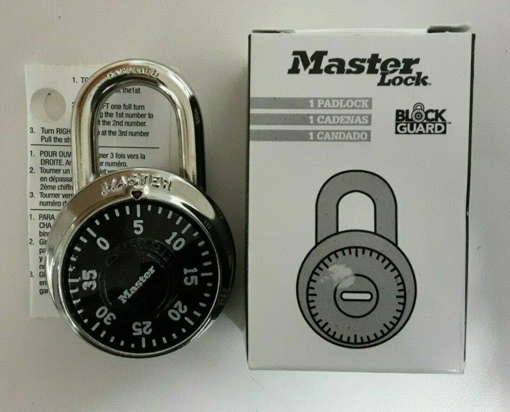 Master Lock Padlock Block Guard 1525 Combination Lock New In Box