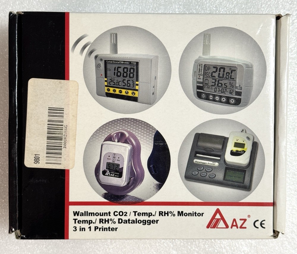 AZ 9801 Data Logger Thermal Printer for Temperature/Humidity Tracking (AZ9801)