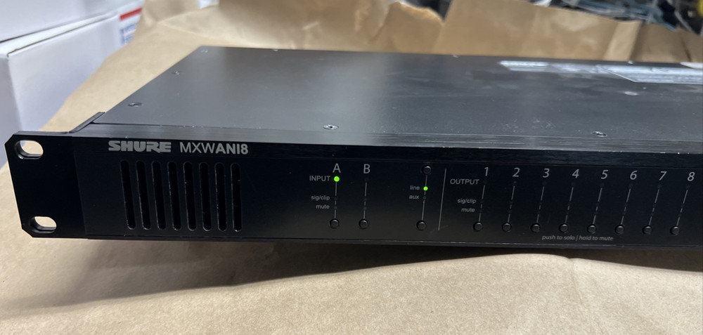 SHURE MXWANI8 MICROFLEX WIRELESS 8-CHANNEL AUDIO NETWORK INTERFACE