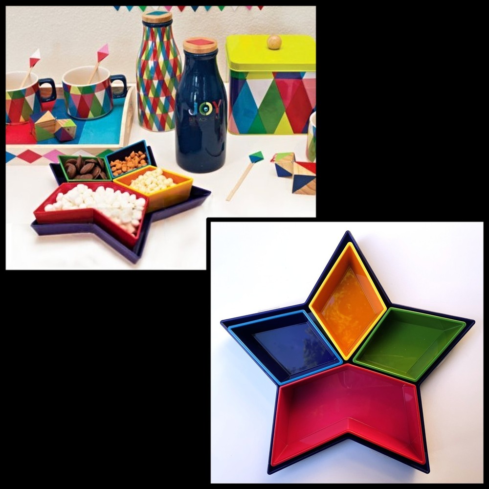 Rare Target 2013 Holiday JOY Collection 11" Mod Star 4-Section Server Tray