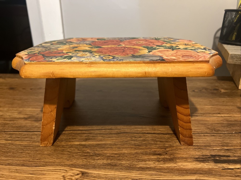 Vintage Floral Foot Stool