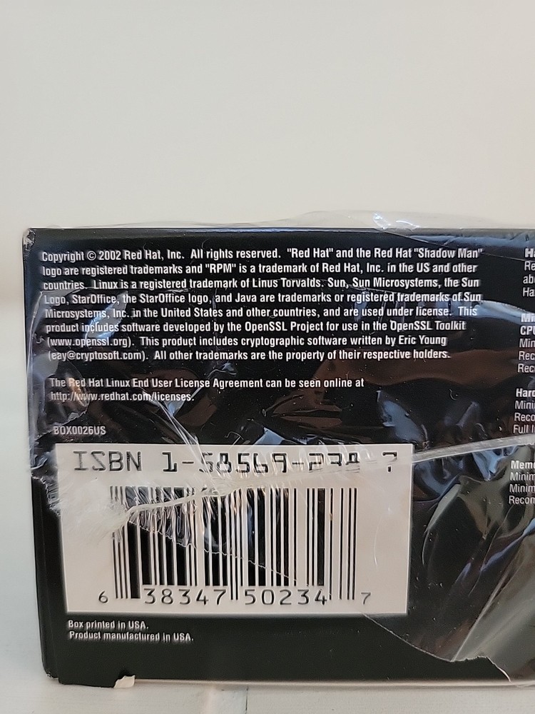 RED HAT Linux 7.3 Operating System The Linux Professional Brand New SEALED