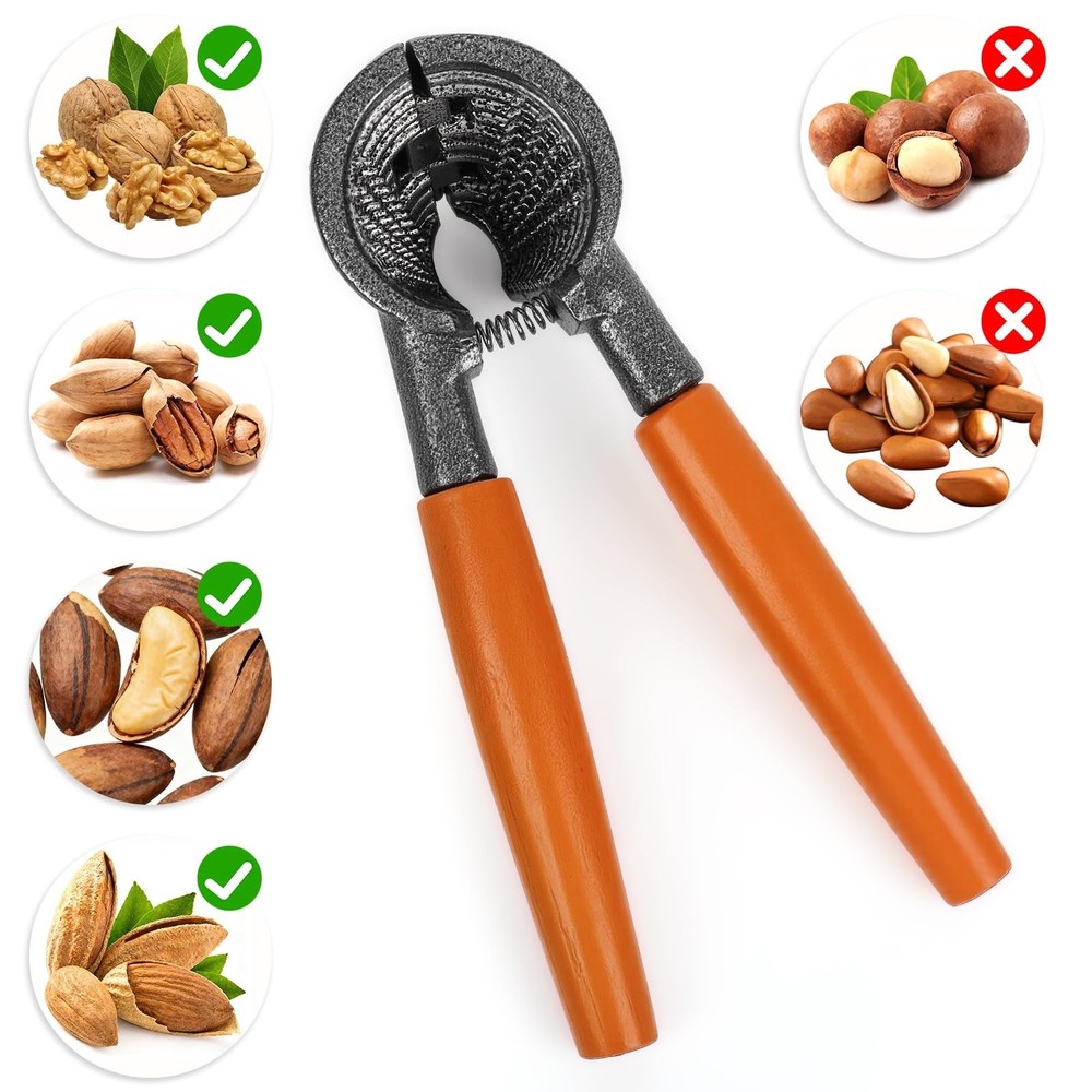 Nut Crackers Heavy Duty Nutcracker For Pecan Walnuts With Basket, Hazelnuts, ...